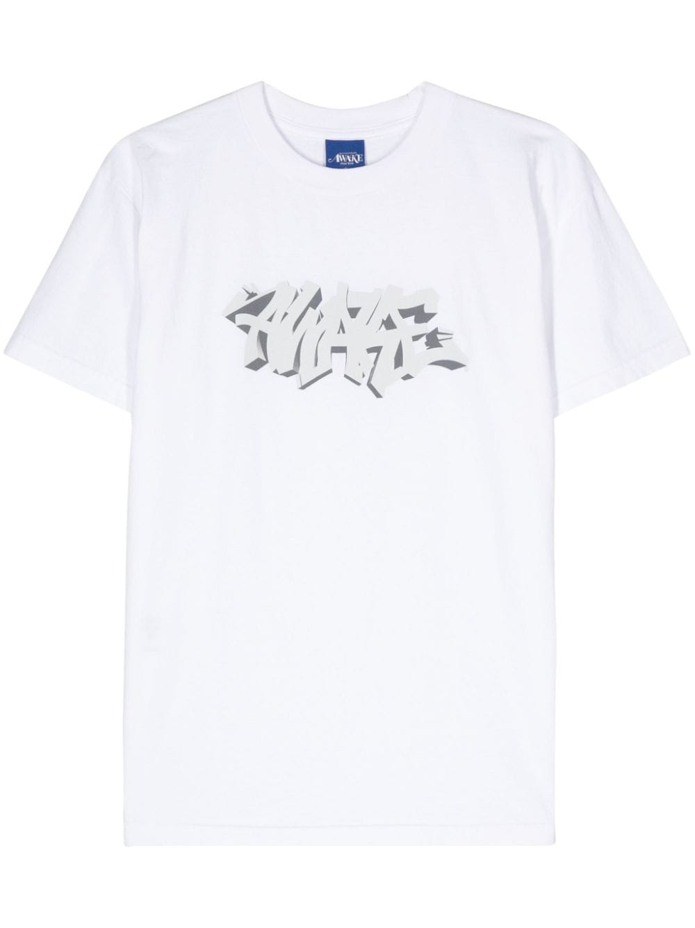 Shop Awake Ny Logo-print Cotton T-shirt In White