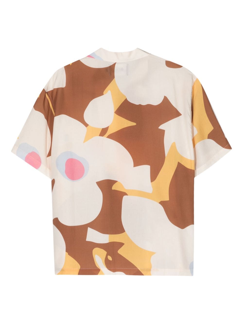 Shop Awake Ny Floral-print Short-sleeve Shirt In Nude