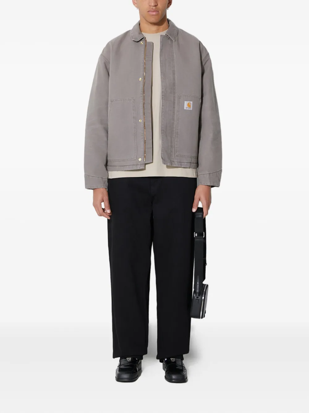 Carhartt WIP Single Knee logo-patch trousers - Zwart