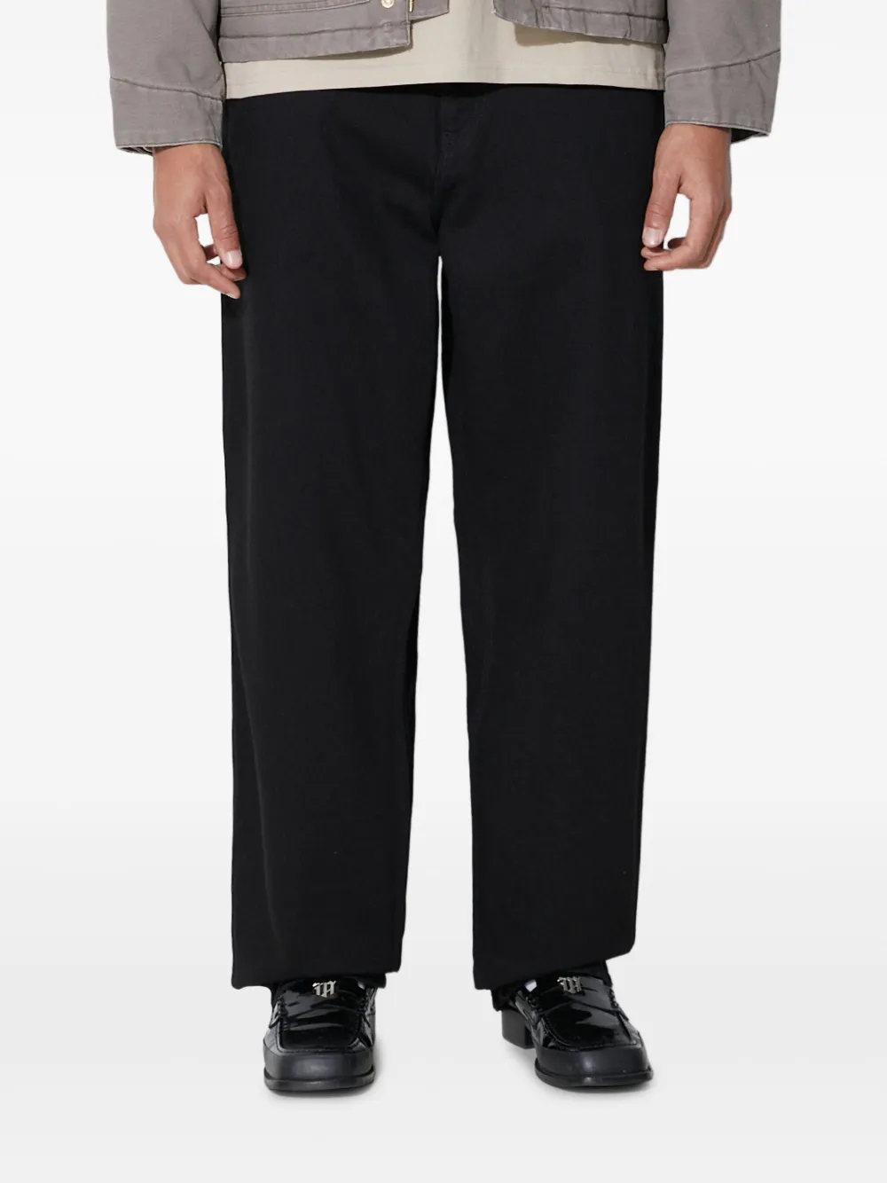 Carhartt WIP Single Knee logo-patch trousers | Black | Image 1