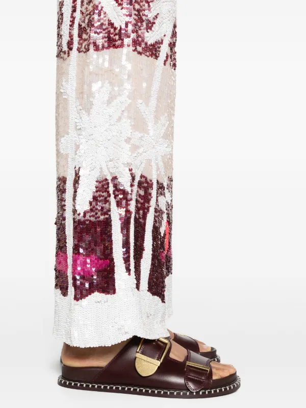 パンツ PAROSH Women Straight Pants D231203 COXY885 Pink P.A.R.O.S.H. wide-leg Trousers | Pink | FARFETCH