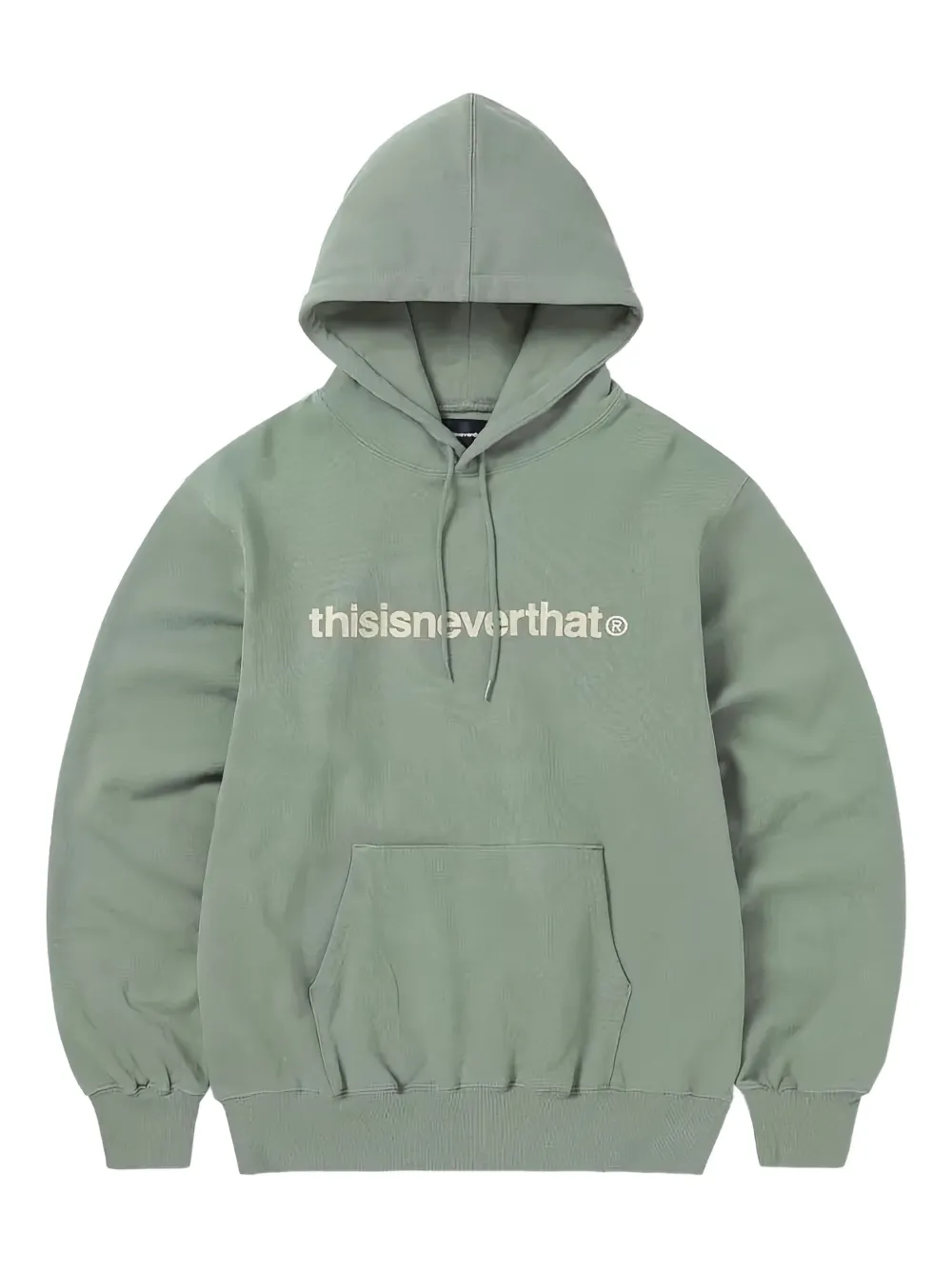 This Is Never That Moletom T-Logo com capuz | Verde | Image 1