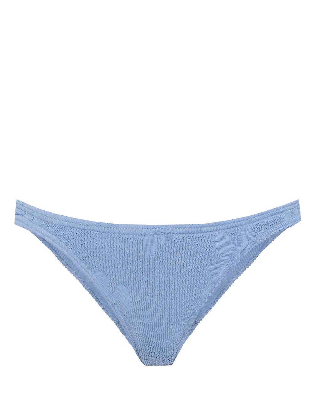 Bondeye Bound Seersucker-floral Bikini Bottoms In Blue