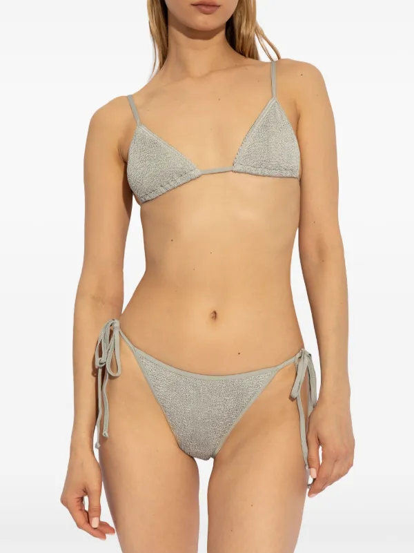 Bond-eye Luana Triangle Bikini Top | Grey | FARFETCH