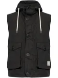 Emporio Armani hooded ripstop gilet - Black