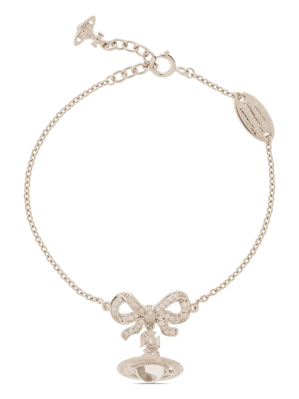 Vivienne Westwood Bracciale con cristalli Orb - Argento