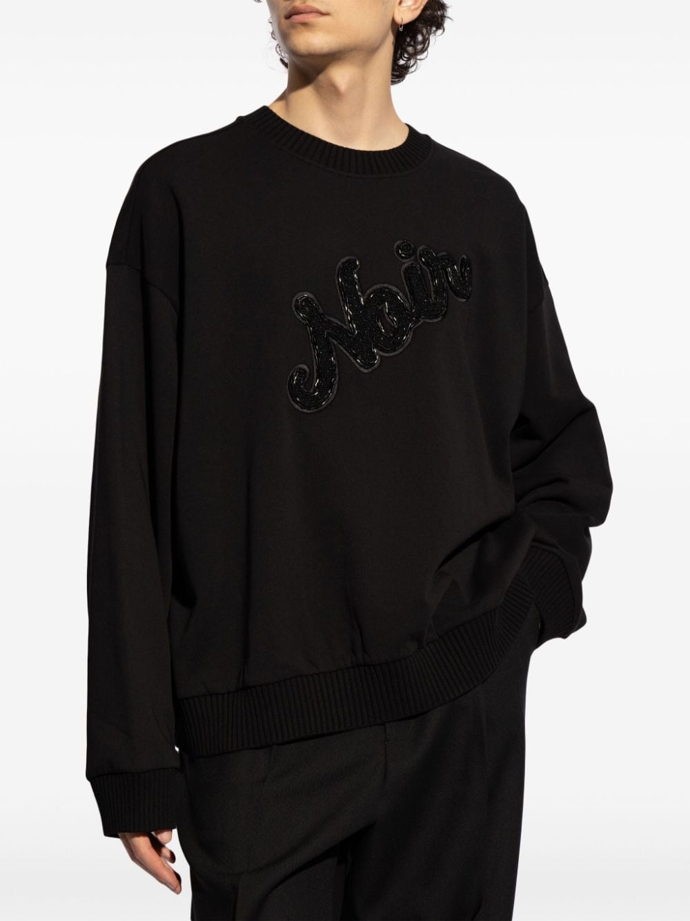 Emporio Armani Sweater met applicatie Zwart