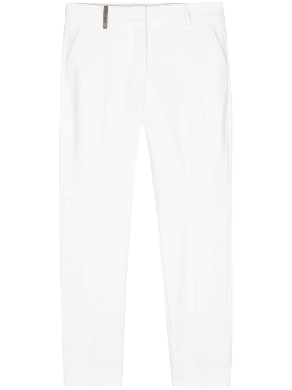Peserico Pressed-crease Trousers In White