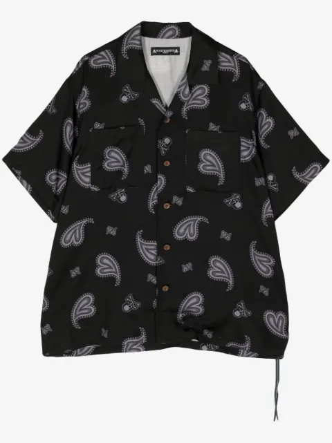 Mastermind World paisley-print silk shirt