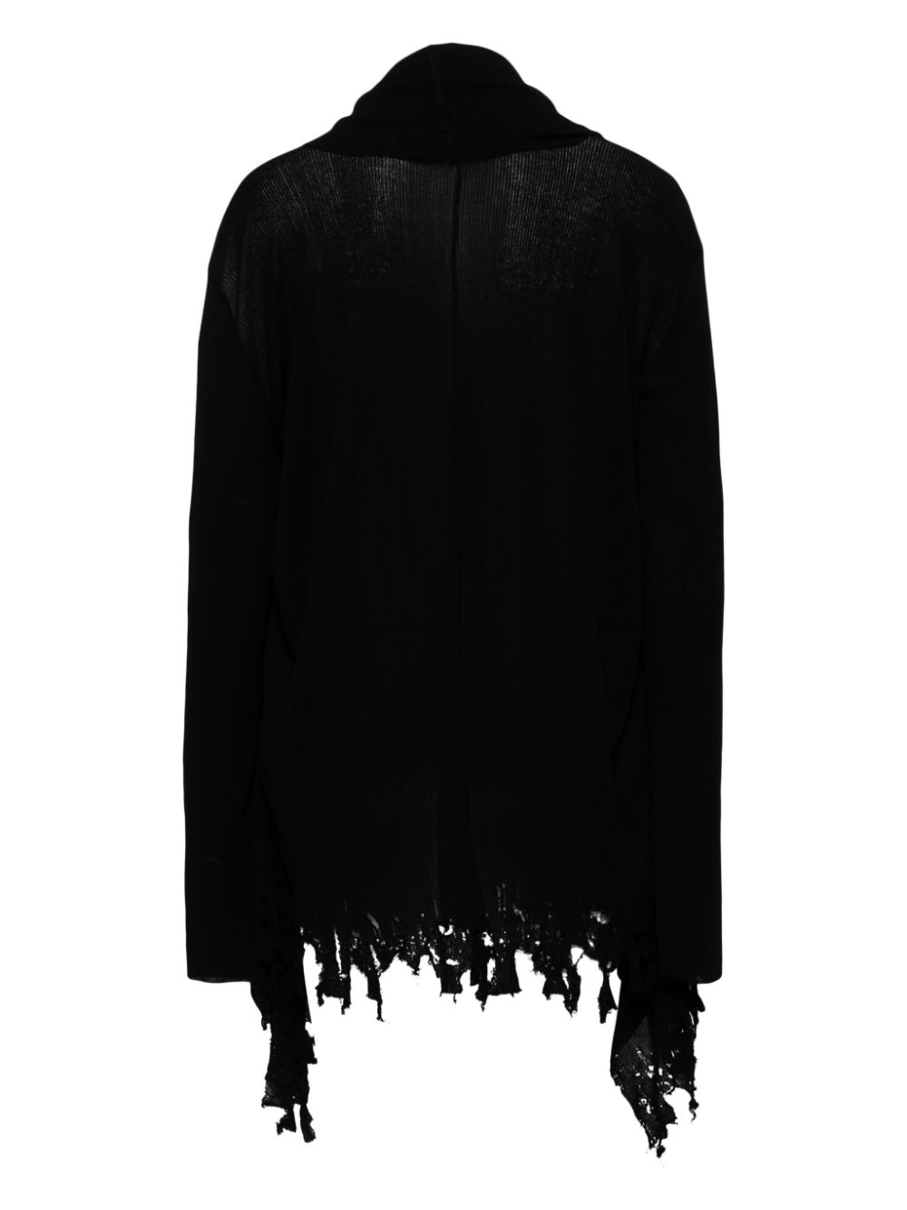 Julius fringed cotton cardigan - Zwart