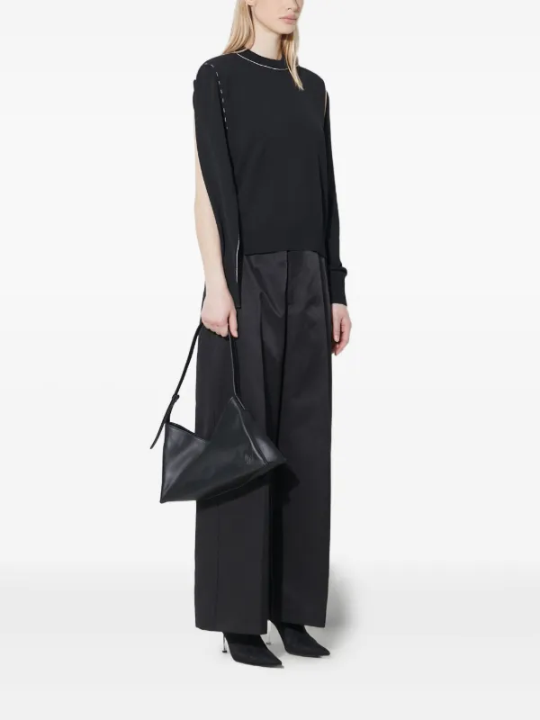 MM6 Maison Margiela 変形 カットソー MM6 Maison Margiela cut-out Sweater | Black | FARFETCH