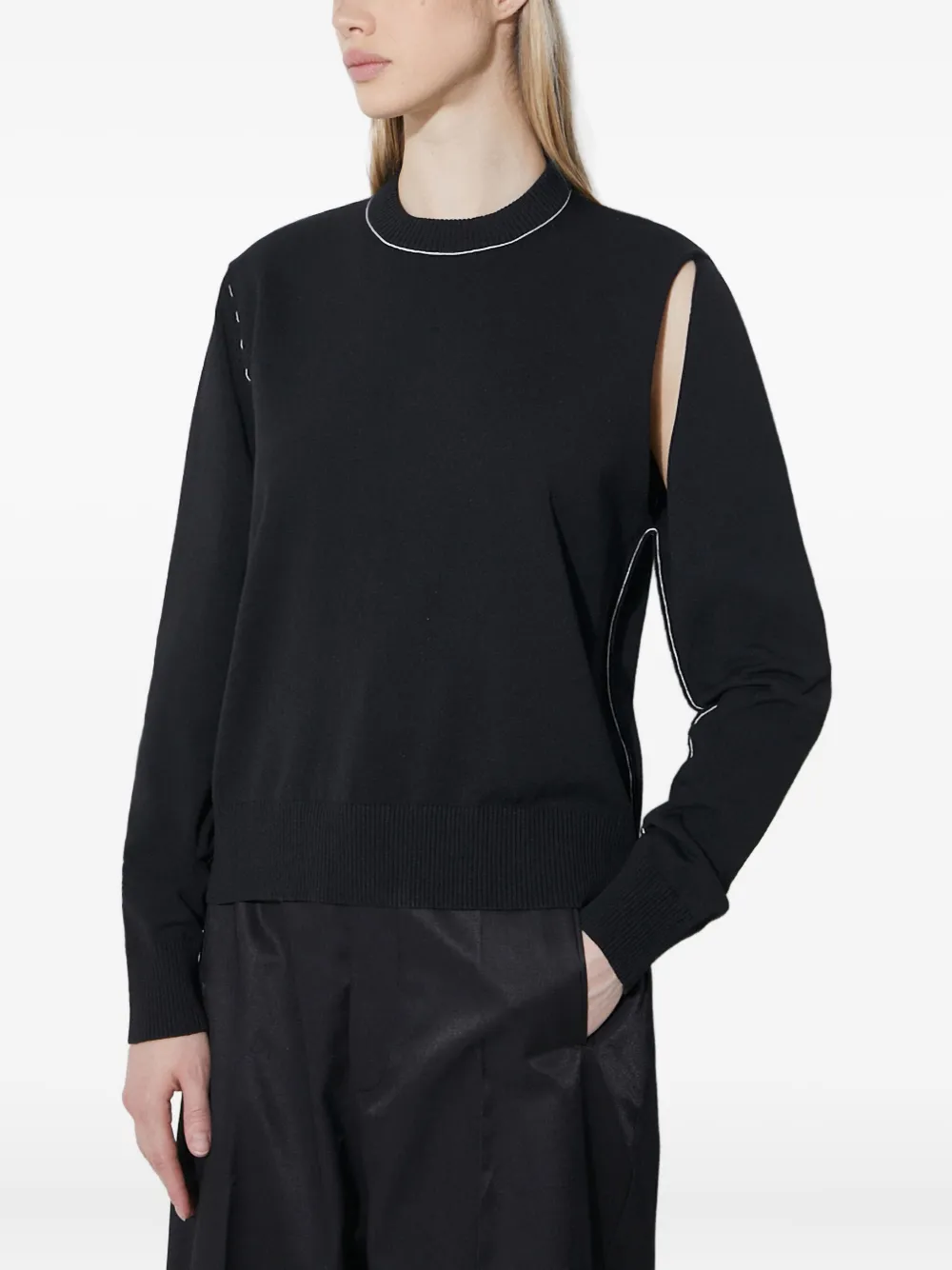 MM6 Maison Margiela Trui met uitgesneden details Zwart