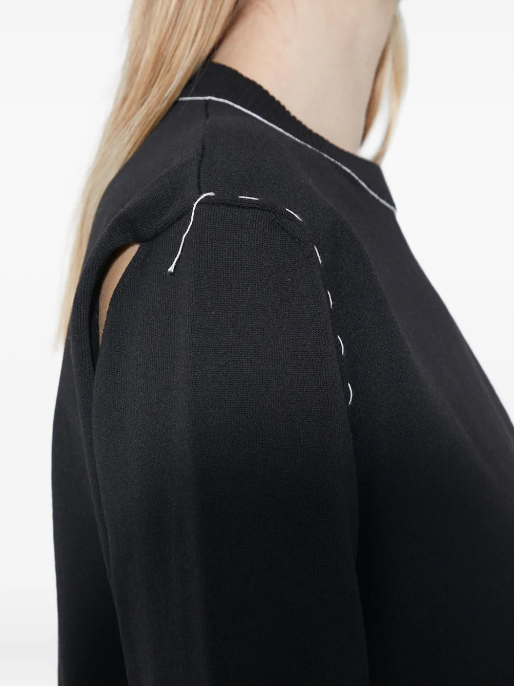 MM6 Maison Margiela Trui met uitgesneden details Zwart