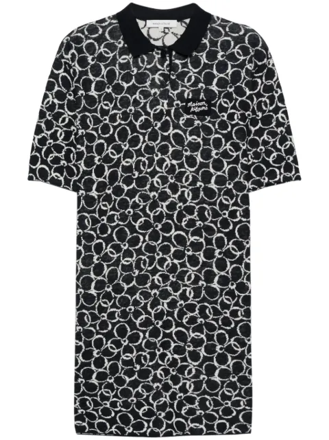 Maison Kitsuné Abstract Daisy-jacquard dress