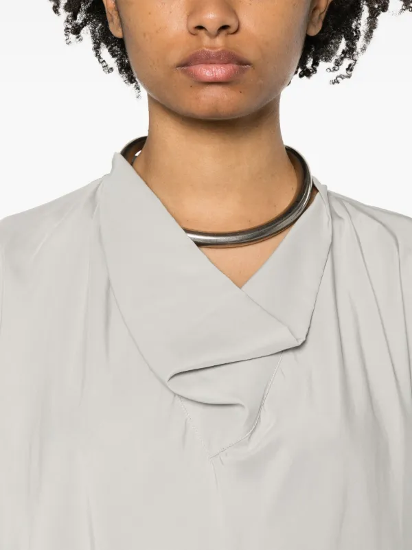 LEMAIRE cowl-neck Sleeveless Midi Dress | Grey | FARFETCH