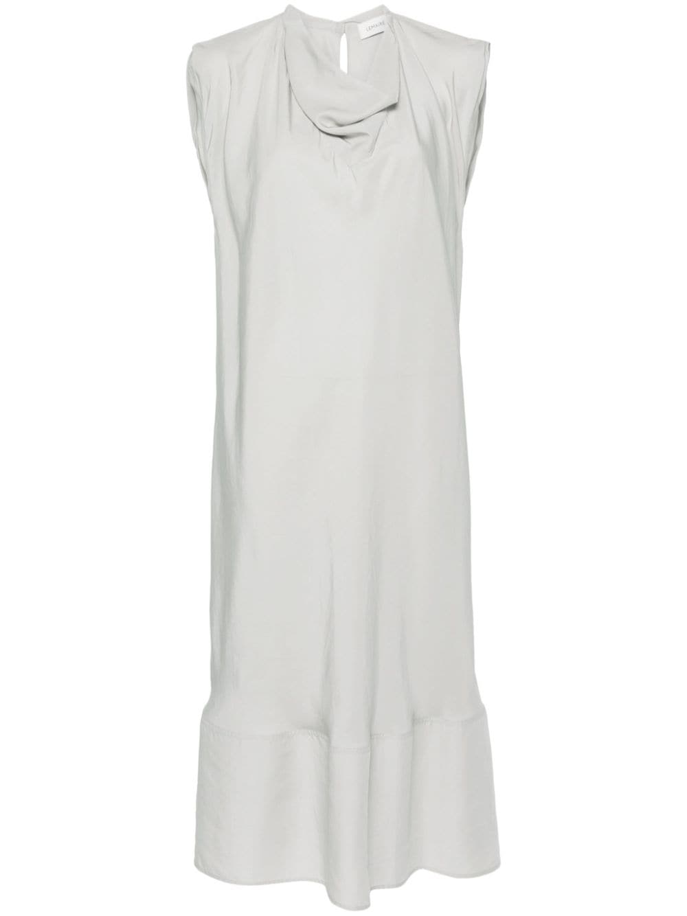 Shop Lemaire Cowl-neck Sleeveless Midi Dress In Grau