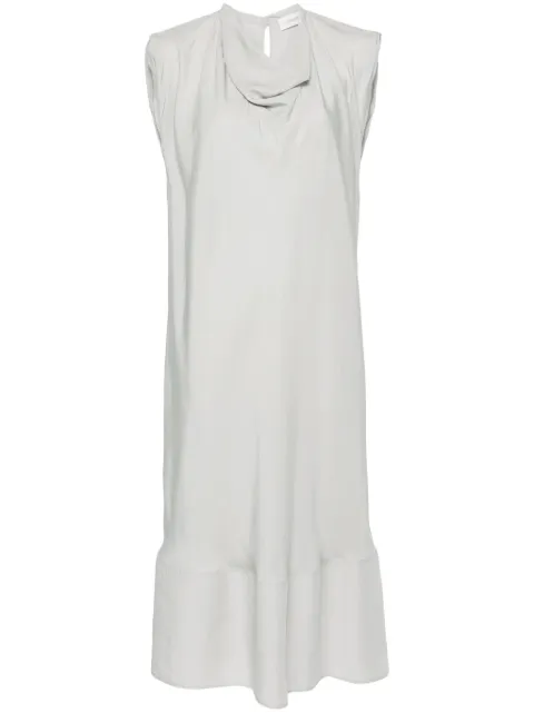 LEMAIRE vestido midi con cuello desbocado