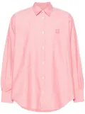 Maison Kitsuné Contour Fox Head-embroidery cotton shirt - Pink