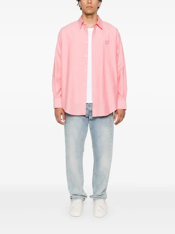 Maison Kitsuné Contour Fox Head シャツ | ピンク | FARFETCH JP
