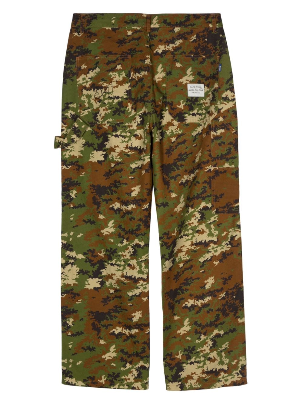 Shop Awake Ny Camouflage-print Straight Trousers In Brown