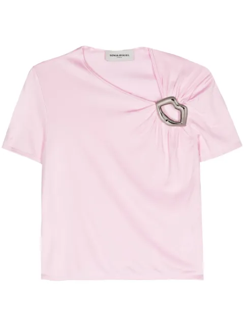 Sonia Rykiel lips-motif asymmetric T-shirt