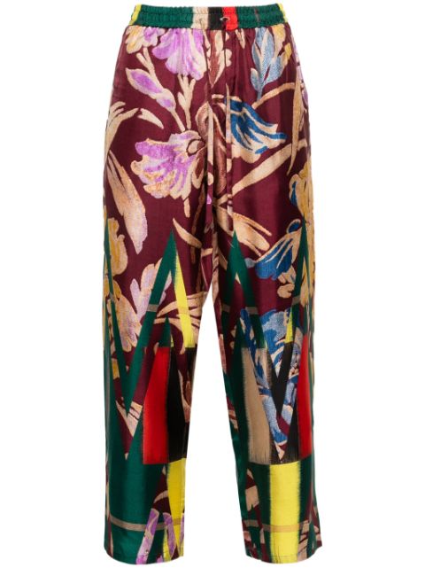 Pierre-Louis Mascia floral-print straight-leg trousers