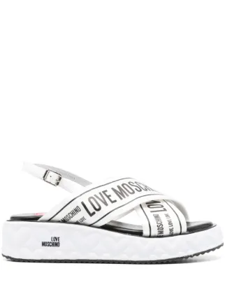 Love Moschino Sandalen Mit Logo-Streifen 50mm - Farfetch