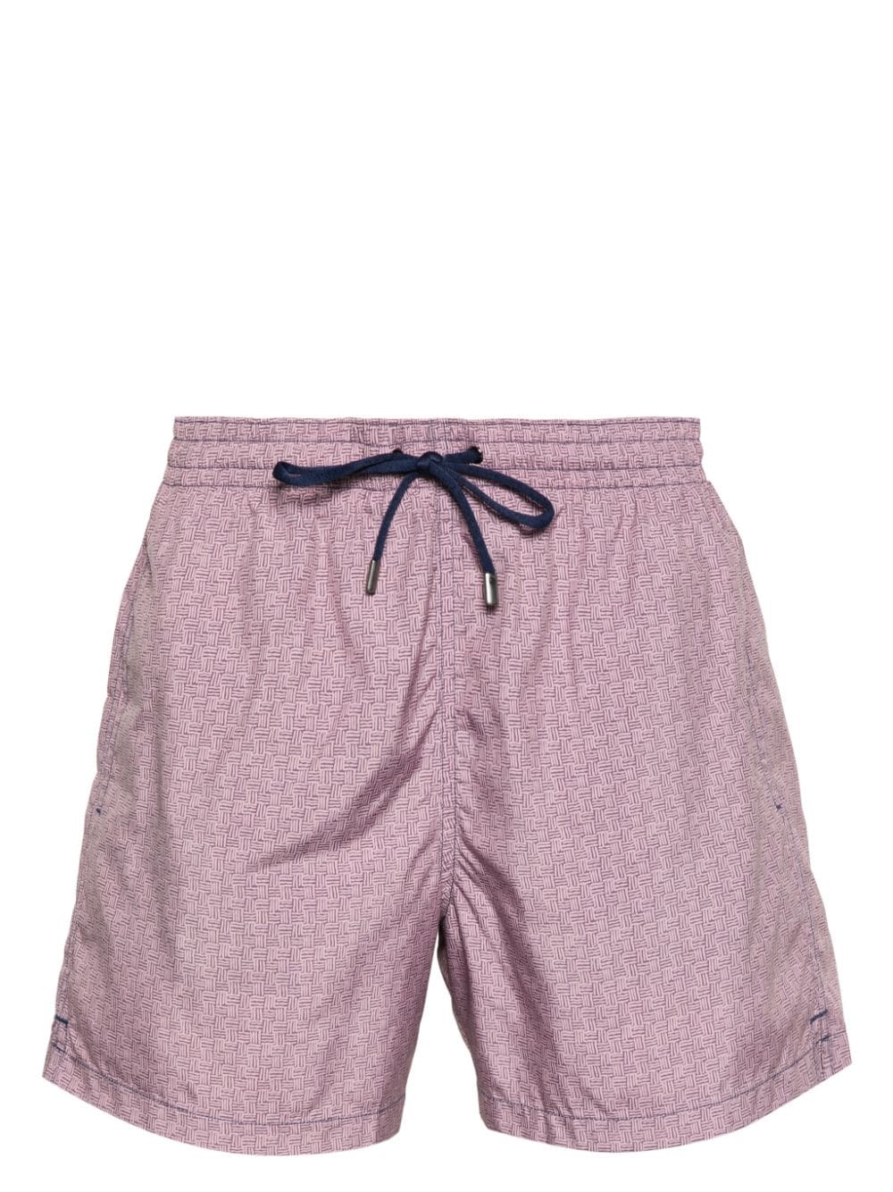Canali Graphic-print Swim Shorts In Purple