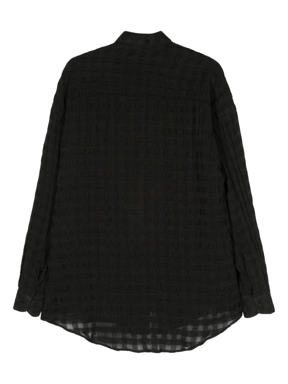 Shop Costumein Semi-sheer Patterned Shirt In Black