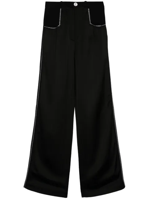 Sonia Rykiel pantalones anchos con detalles de cristal