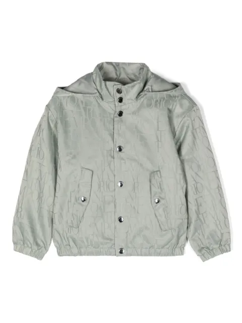 Emporio Armani Kids chamarra reversible con logo en jacquard