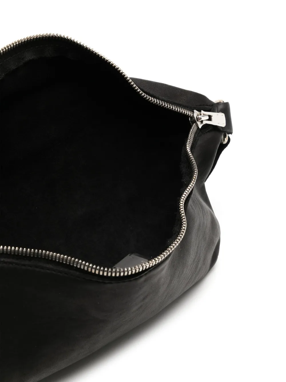 Guidi Leren messengertas Zwart