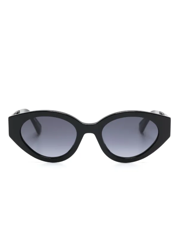 Moschino Eyewear oval frame Sunglasses Black FARFETCH HK