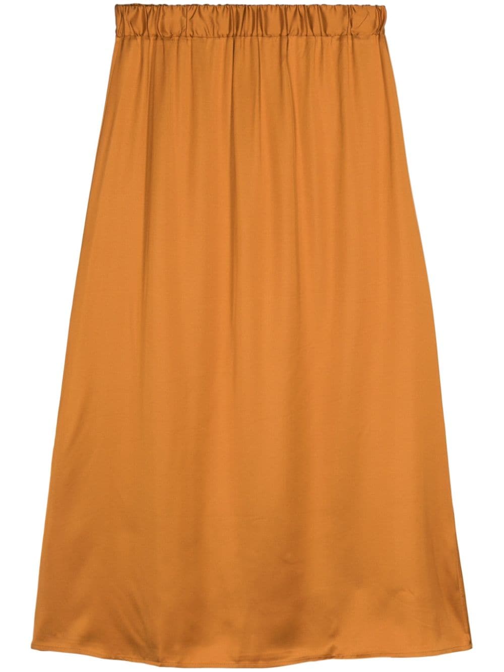 Baserange Neil Satin Maxi Skirt In Orange