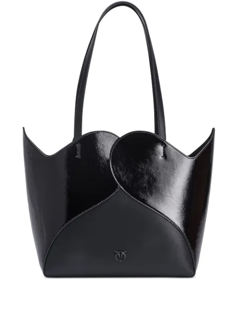 PINKO Heart shiny tote bag