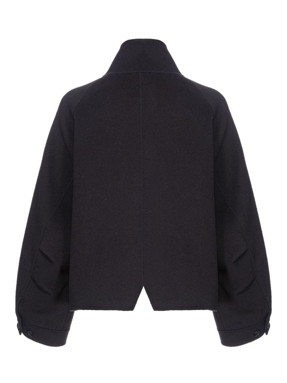 Shop Pinko High-neck Wool Jacket In Black