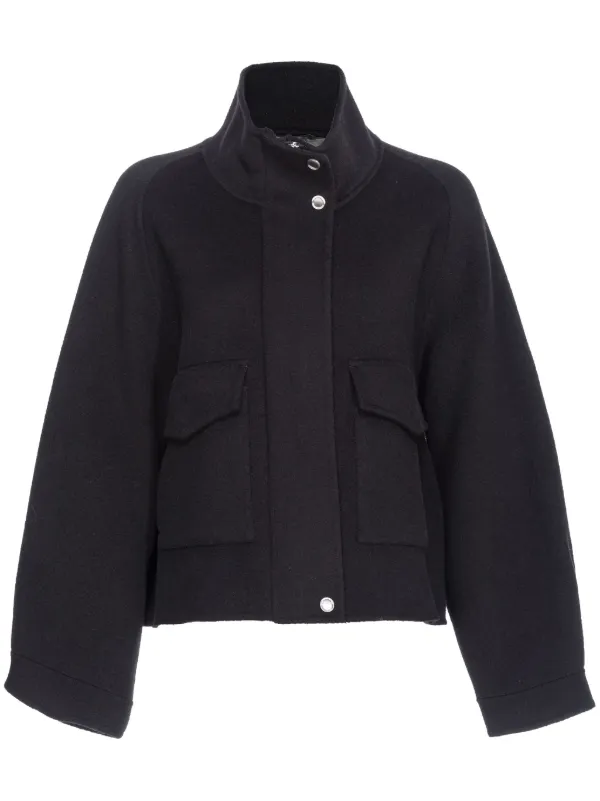 ジャケット PINKO Women Jackets 100254A24 Z99 Black PINKO high-neck Wool Jacket | Black | FARFETCH