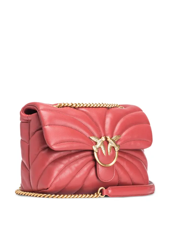 PINKO Love Puff Leather Crossbody Bag Pink FARFETCH IN