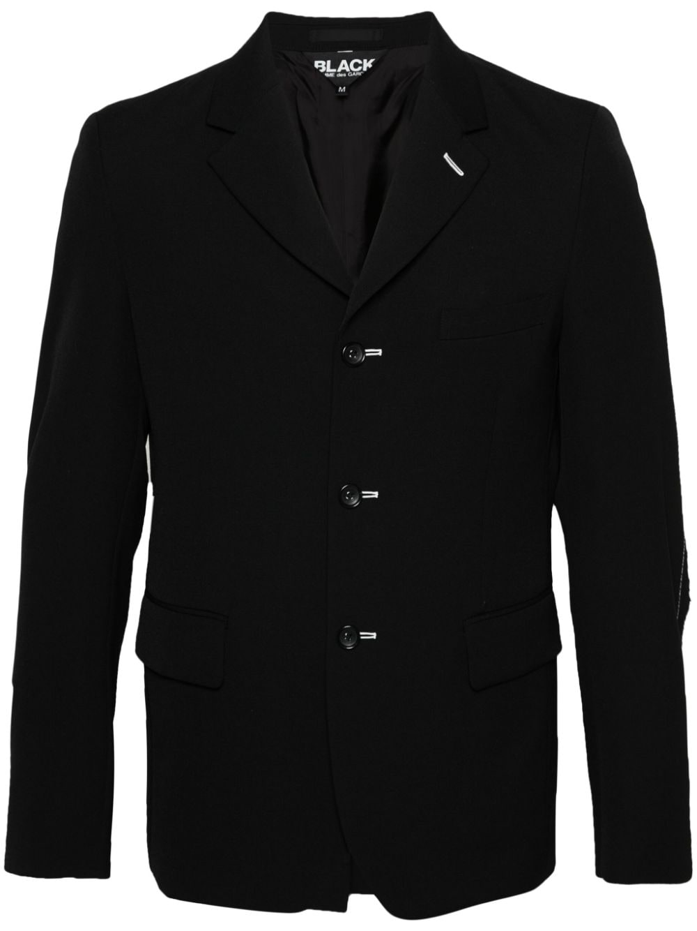 Black Comme Des Garçons Ripped Wool Blazer In Black