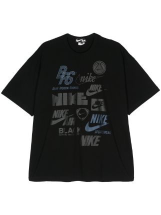 Black Comme Des Garçons x Nike ロゴ Tシャツ | ブラック | FARFETCH JP