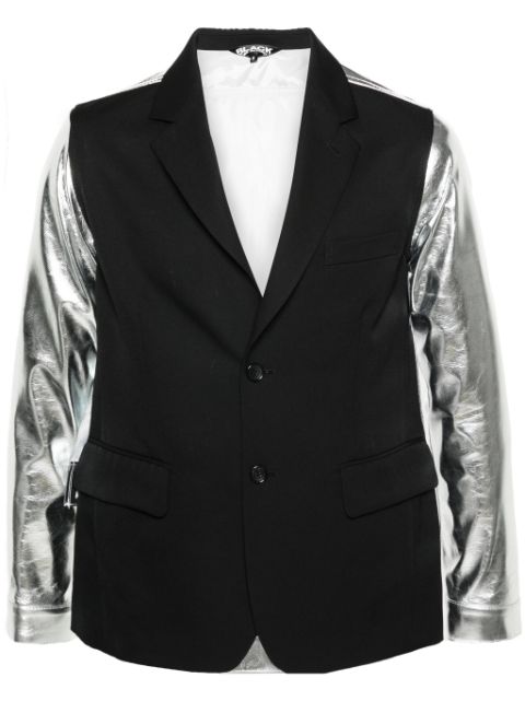 Black Comme Des Garcons patchwork panelled blazer Men