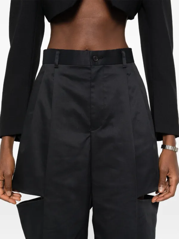 Noir Kei Ninomiya カットアウト ストレートパンツ | ブラック