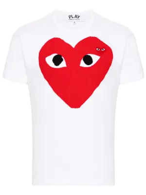 【即発】COMME des GARCONS レディース ハートプリント Tシャツ 送料無料】COMME des GARCONS レディース ハートロゴ TEE (COMME des