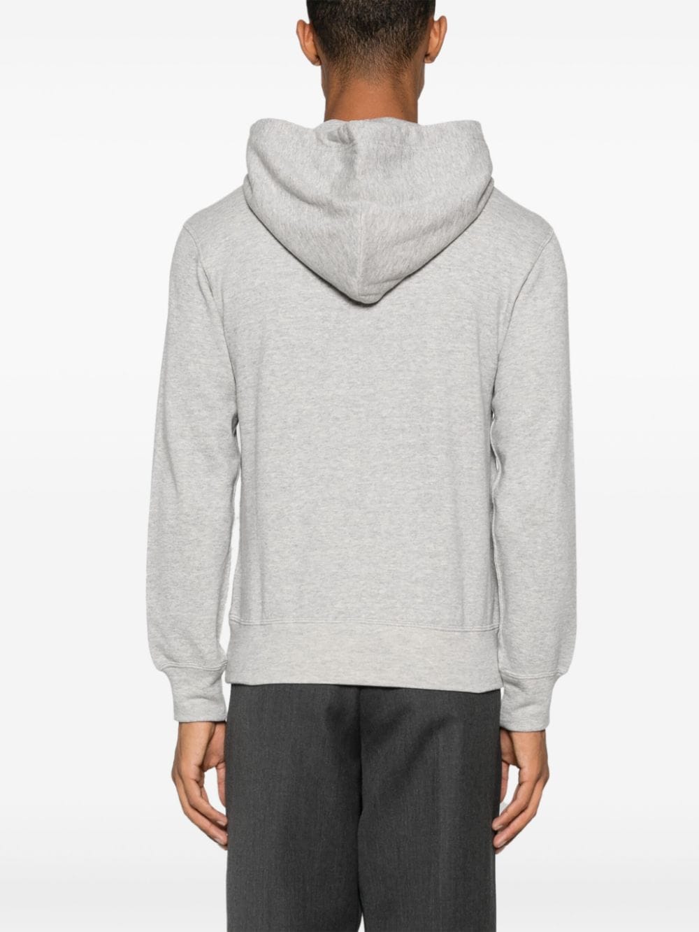 Shop Comme Des Garçons Heart-patch Hoodie In Grey