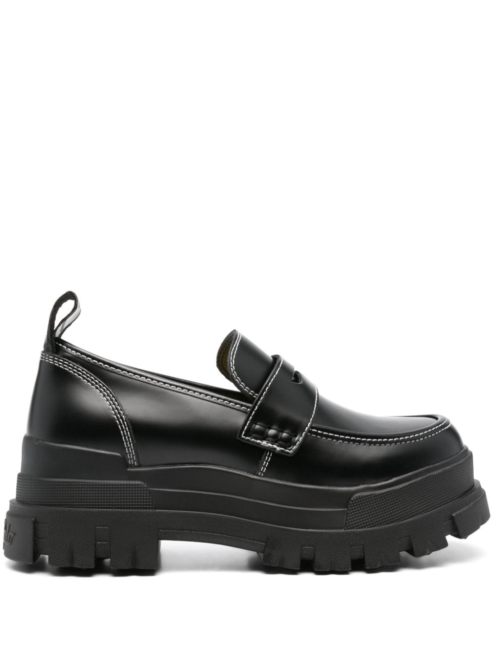Buffalo Aspha Penny-slot Loafers In Black