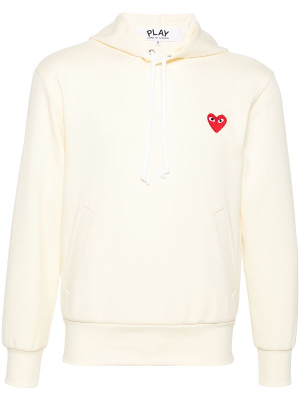 Comme des garcons cream fashion hoodie