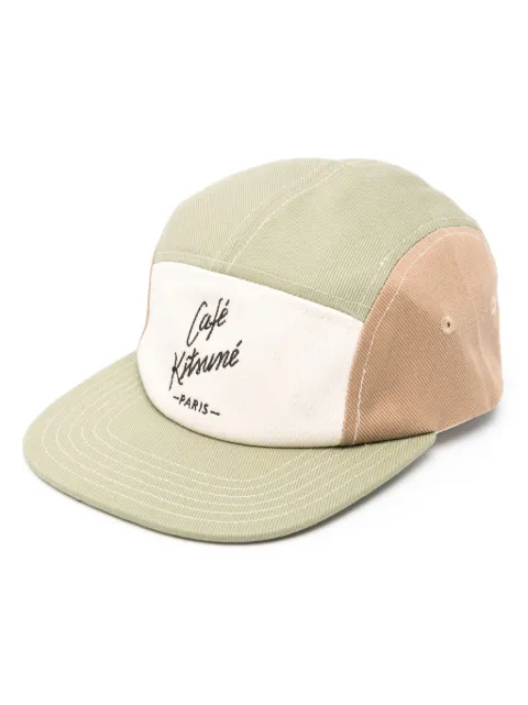 CAFÉ KITSUNÉ logo-print cotton cap