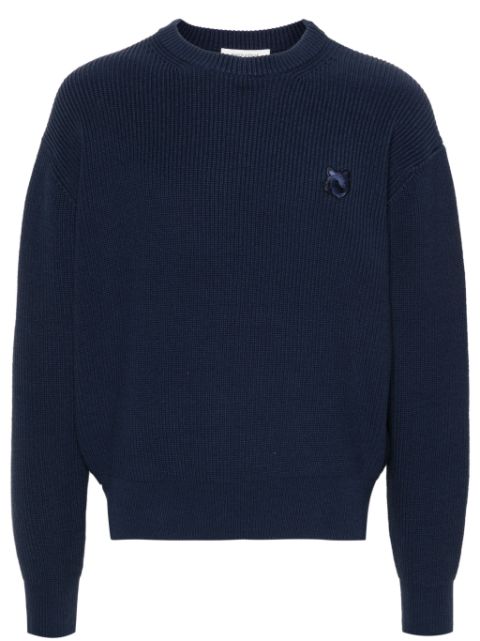 Maison Kitsune embroidered logo cotton blend jumper Men