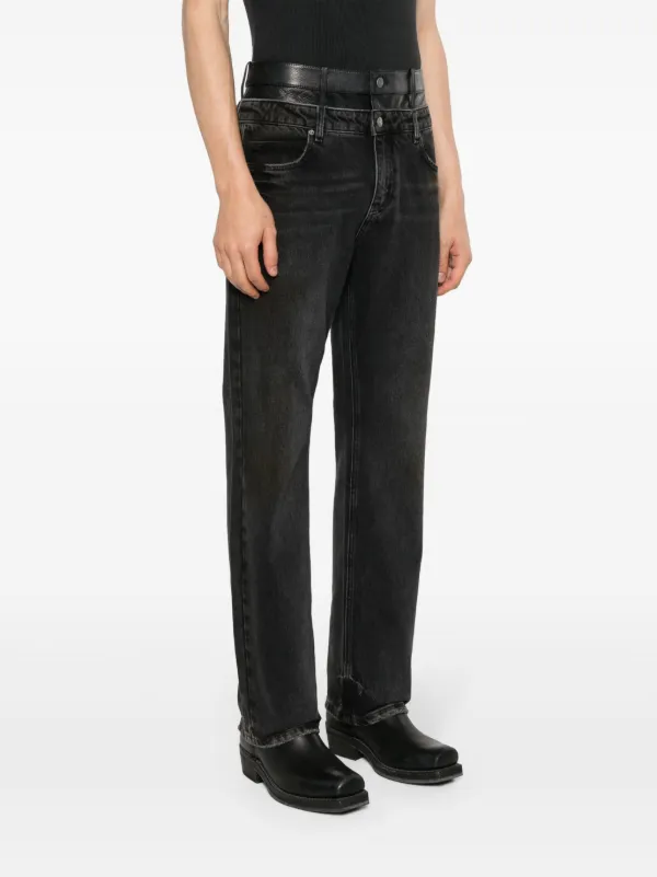 GUESS USA high rise straight leg Jeans Grey FARFETCH AE