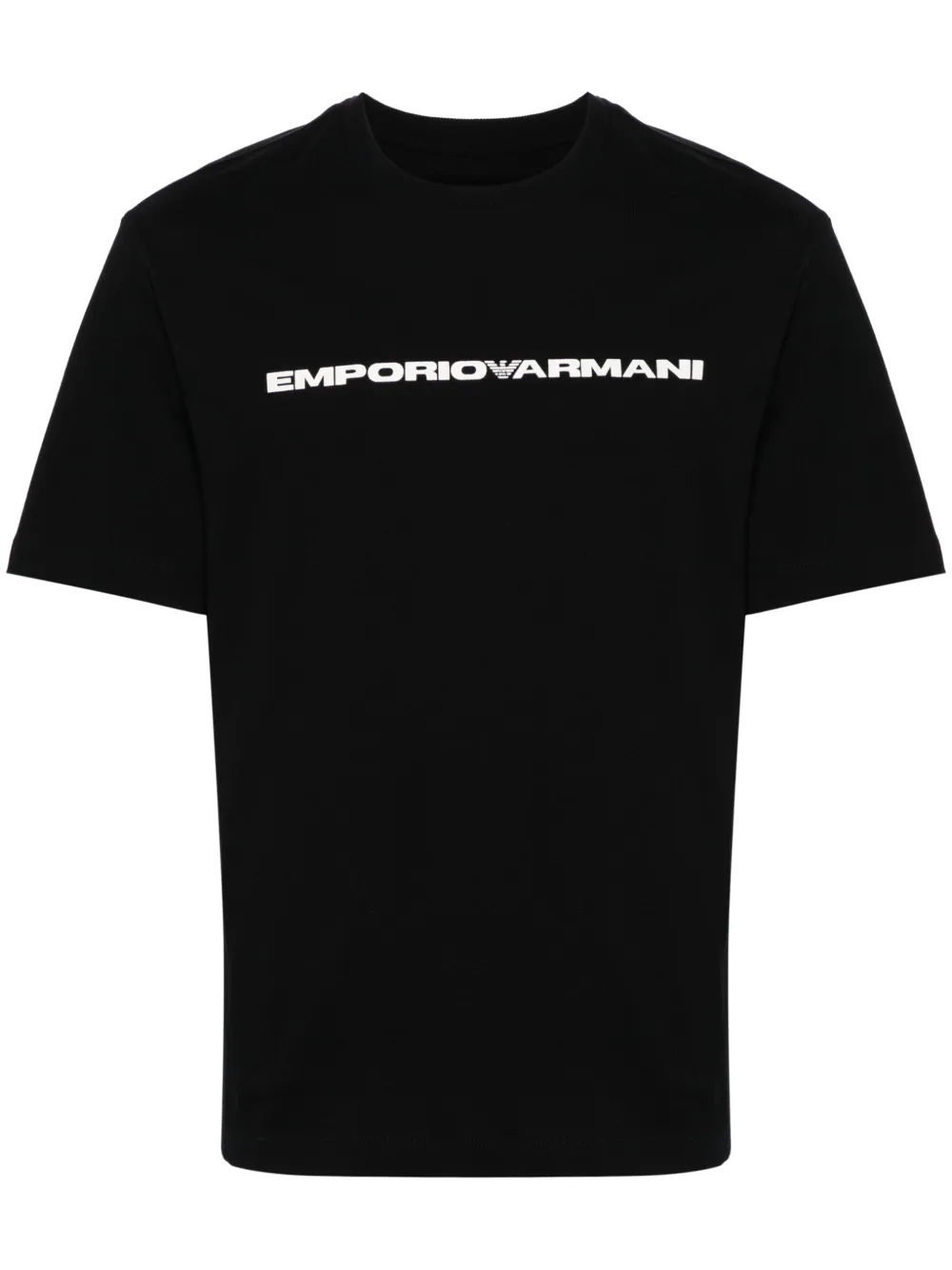 Emporio Armani logo-print cotton T-shirt - Blu